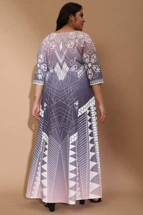 Salmon Grey Ombre Knight Queen Dress