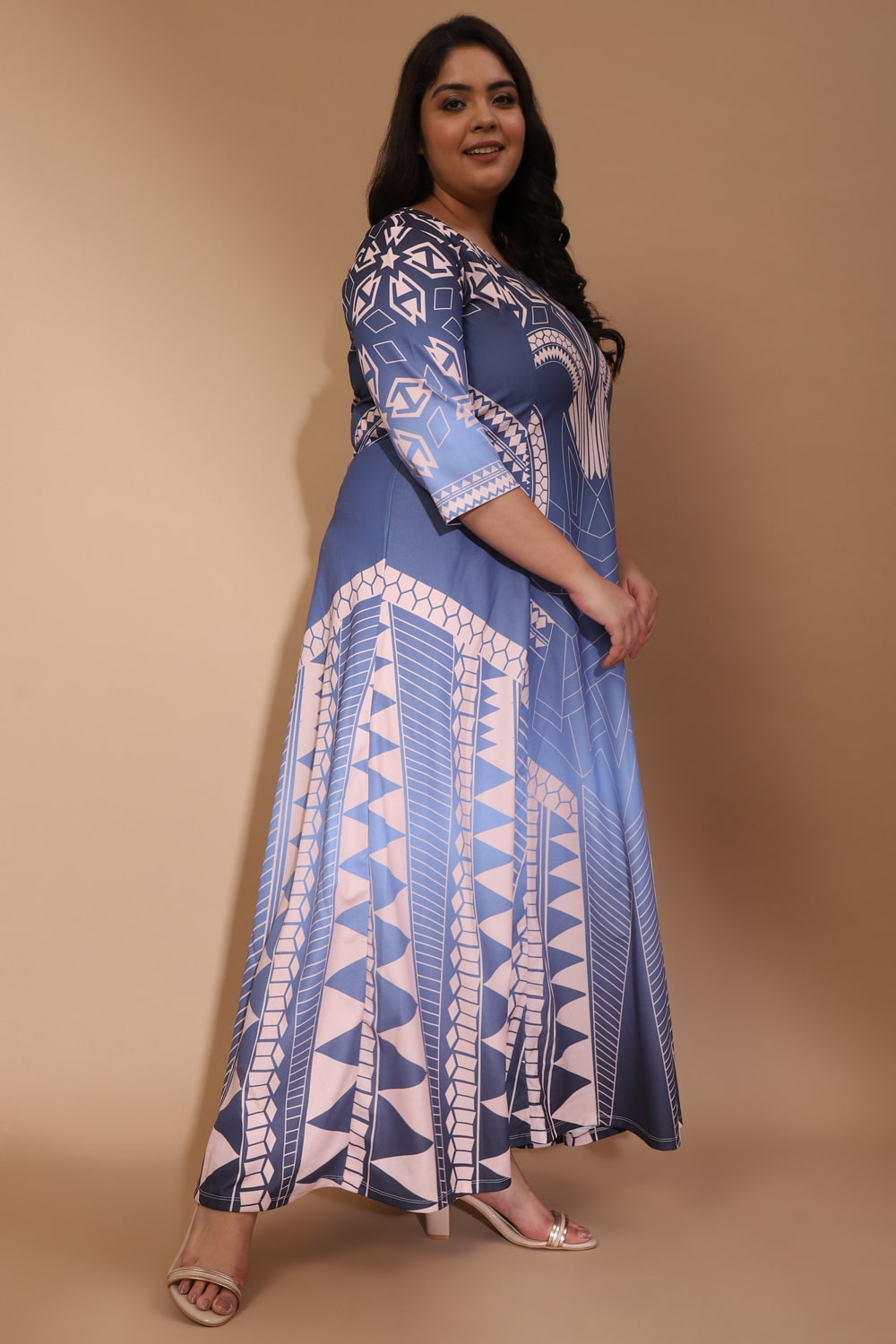 Plus Size Blue Ombre Knight Queen Dress