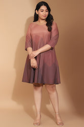 Beige Prism Printed Dress