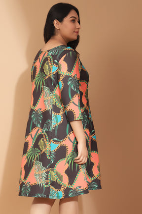 Corel Forest Inspired Printed Dress