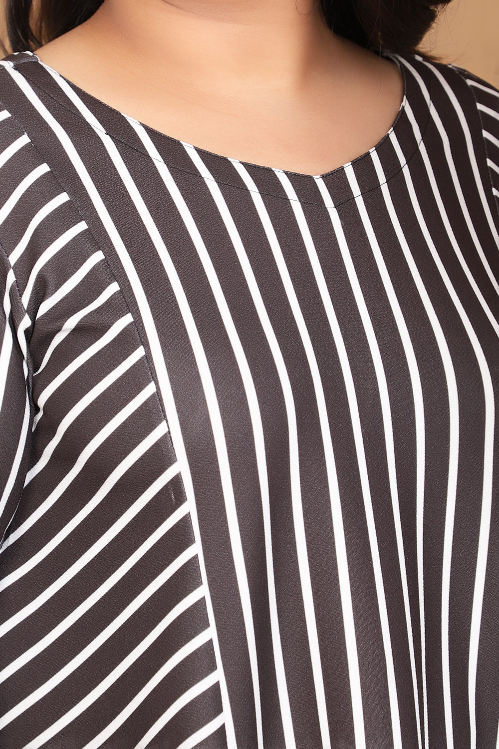 Buy Black Striped Printed Dress