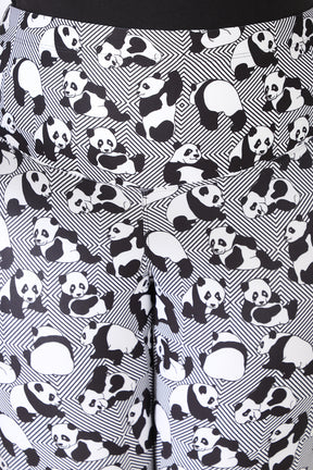 Geomtric Panda Tummy Shaper Printed Jeggings