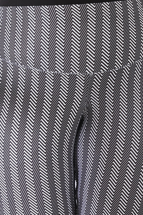 Herringbone Twist Tummy Shaper Printed Flare Pants