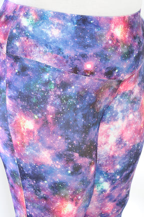 Galaxy Tummy Shaper Printed Leggings