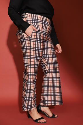 Nova Check Bootcut Formal Trousers