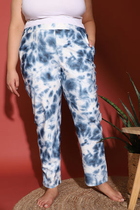 Indigo Tie Dye Printed Lounge Pants