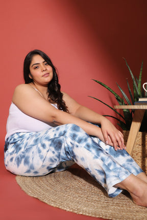 Indigo Tie Dye Printed Lounge Pants