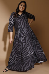 Black Nightiger Printed Maxi Dress