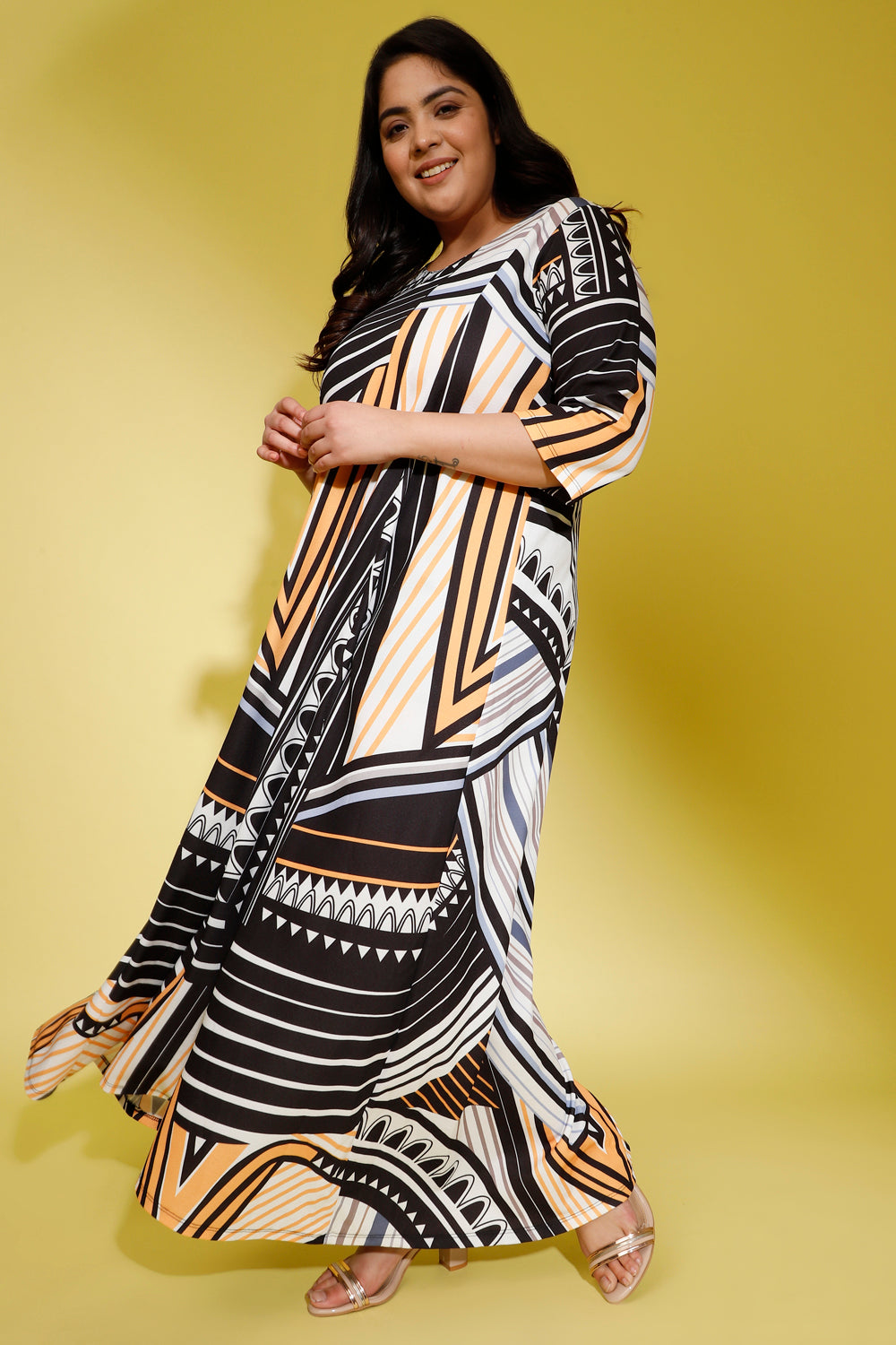 Buy Ethnic Inspo Printed Maxi Dress