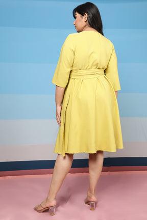 Yellow True Wrap Dress
