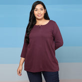 Plum Henley Tshirt