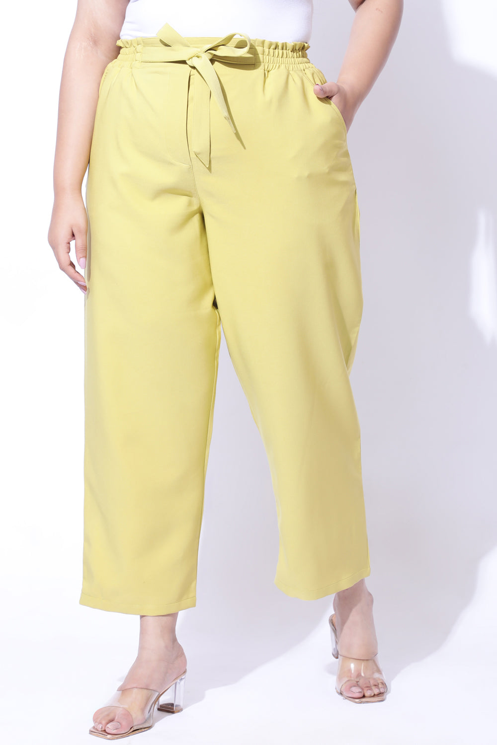 Plus Size Yellow Pants