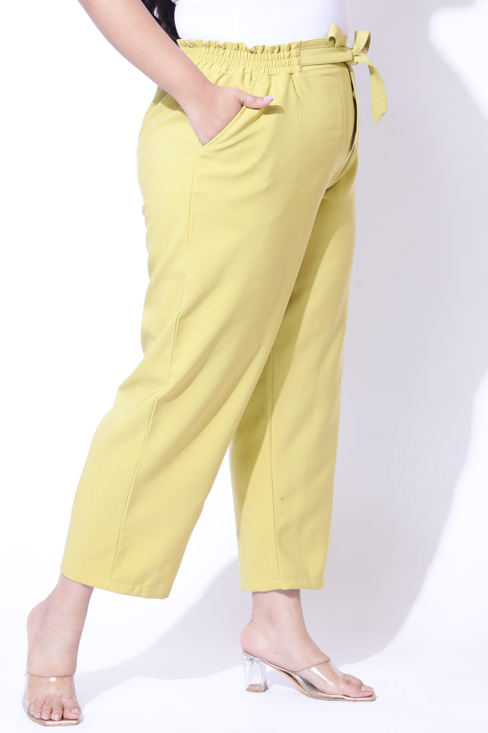 Plus Size Yellow Pants for Women