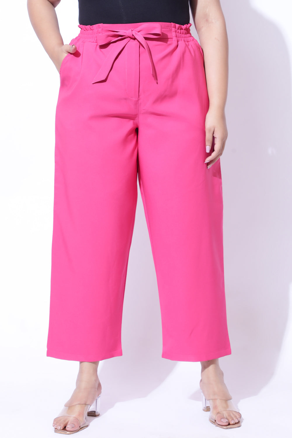 Plus Size Bright Pink Pants