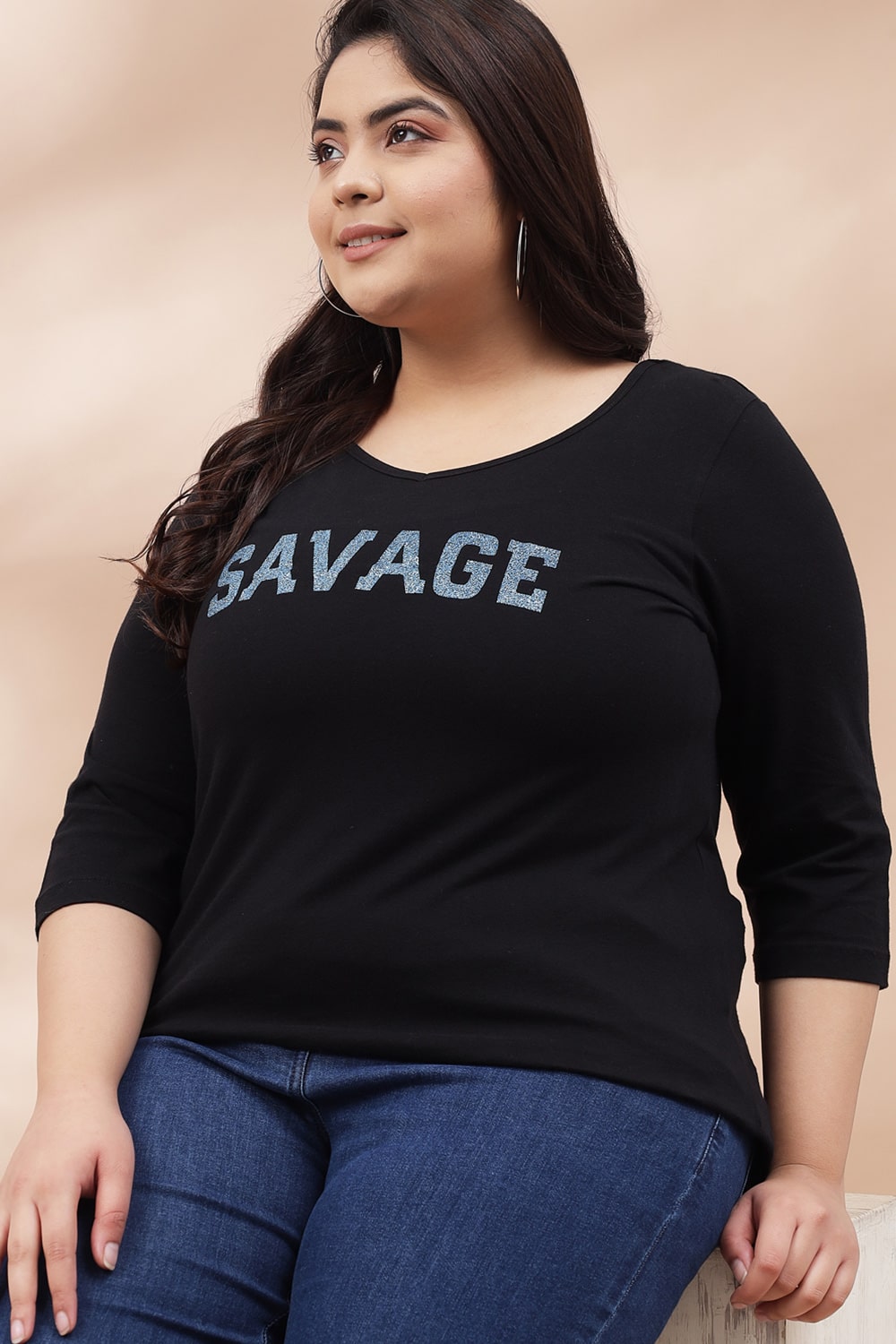 Savage Black Tshirt for Women